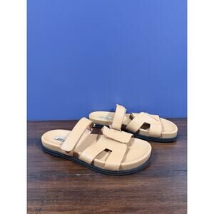 Bibi Lou Mindy Leather Sandals Tan Caramel Women’s US 9 EU 40